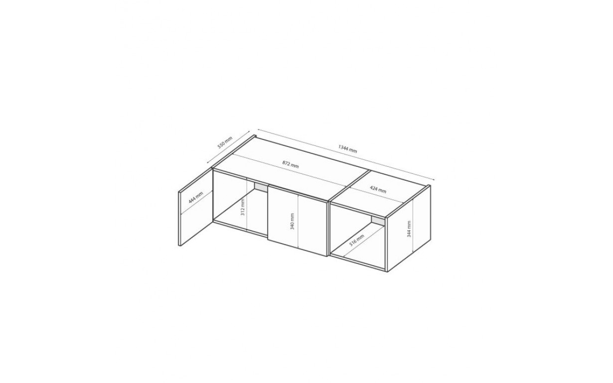 Антресоль Тео 3 дв. - Фото_2