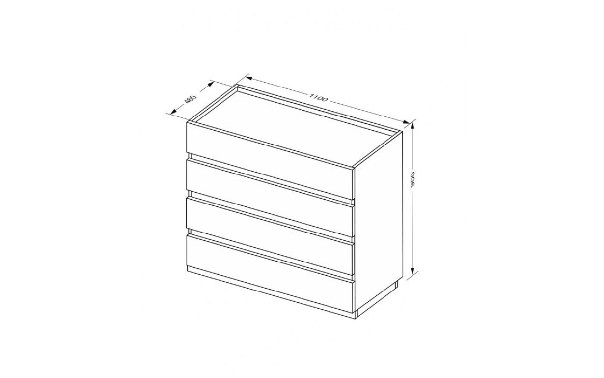 Комод Дуо 4 ящ. - Фото_1