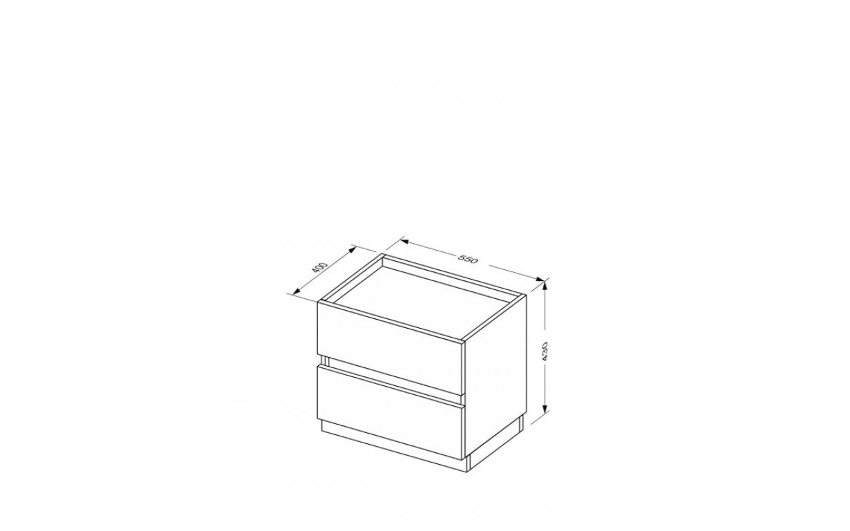 Прикроватная тумба Дуо 2 ящ. - Фото_3