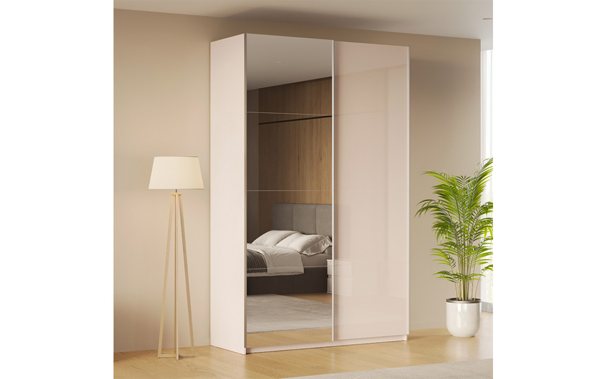 Шафа-купе Lily 2,0х2,4 м (двері Глянець Кашемір/дзеркало) - Фото_1