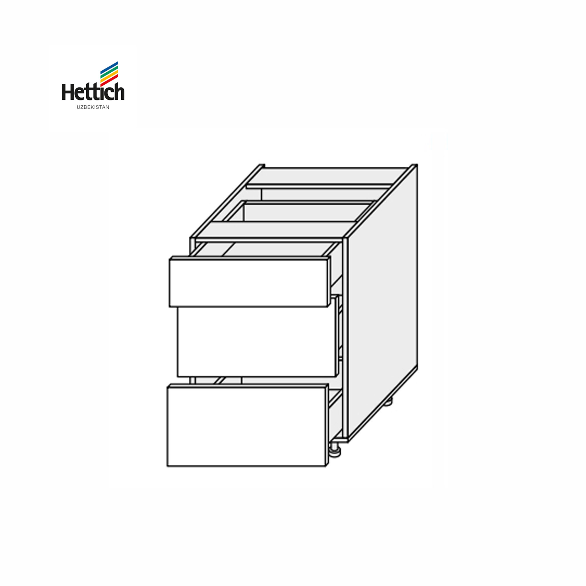 Кухонная секция Мэри нижняя 40Н3ШХ/820 Pro Hettich - Фото