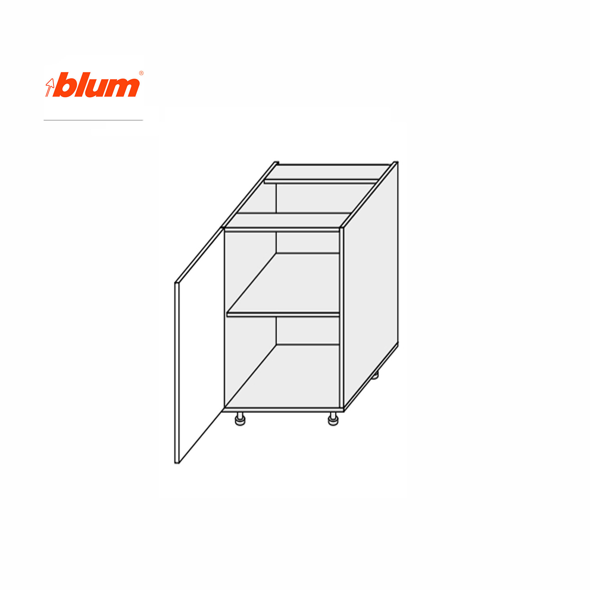 Кухонная секция Мэри нижняя 40Н/820 1дв Pro Blum - Фото
