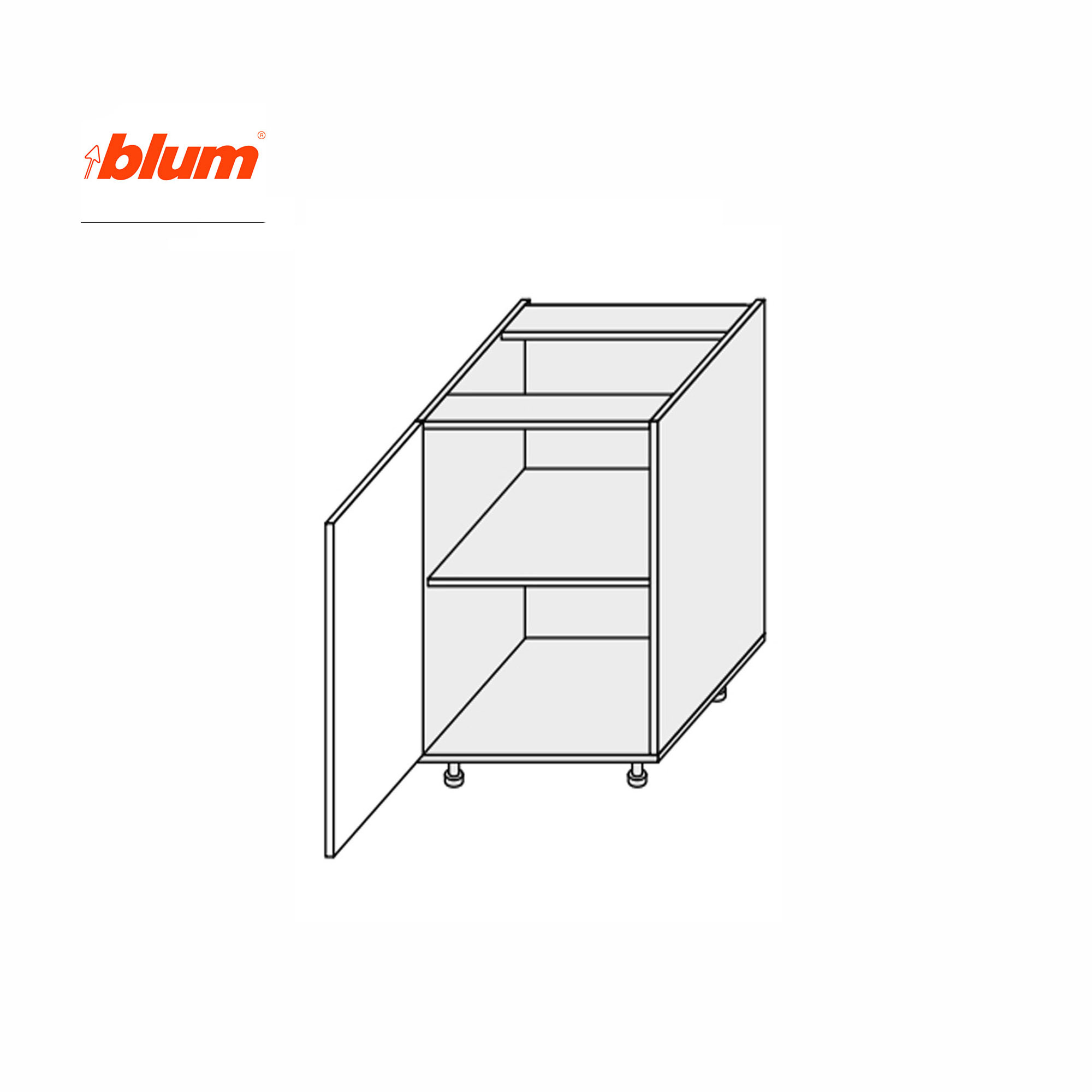 Кухонная секция Мэри нижняя 50Н/820 1дв Pro Blum - Фото