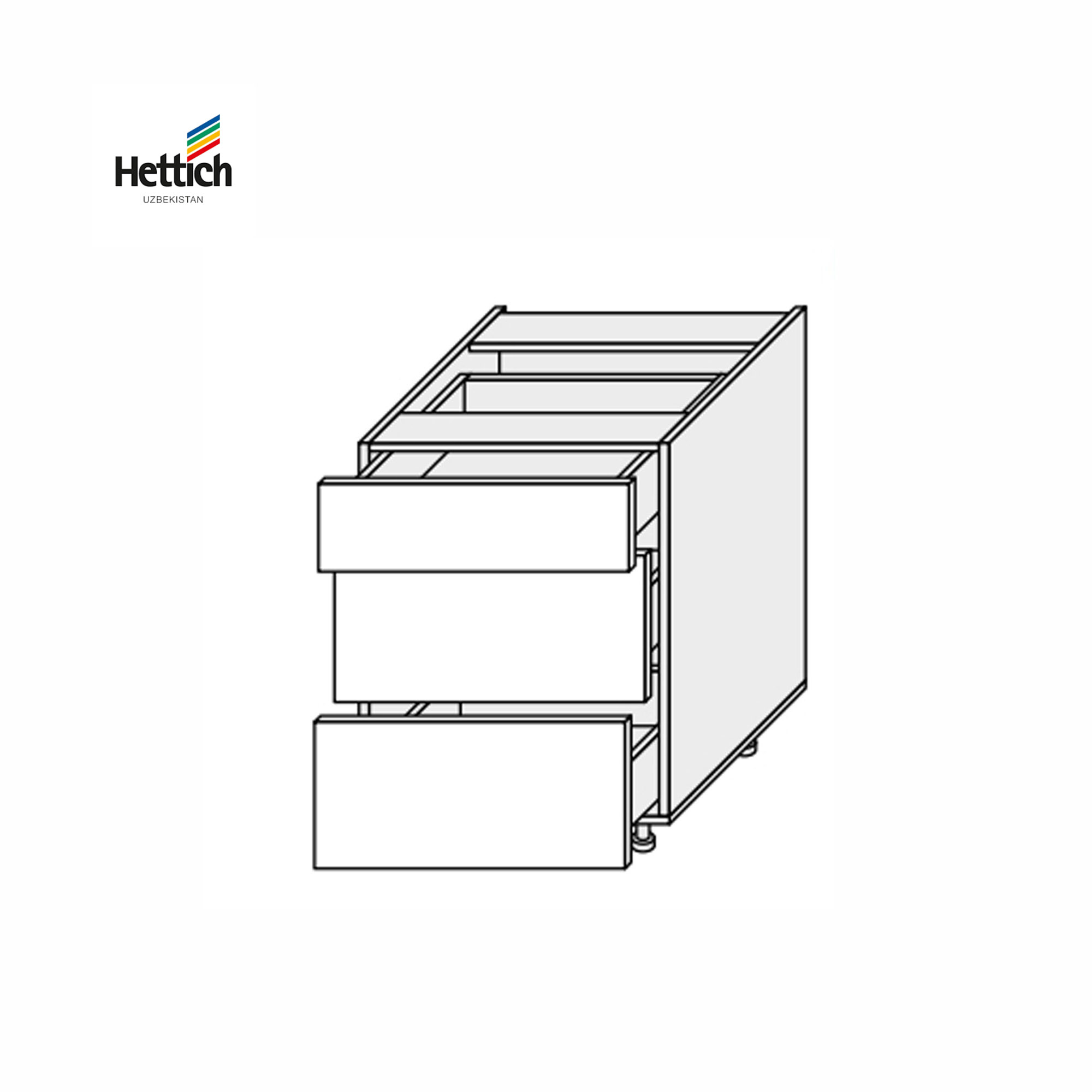 Кухонная секция Мэри нижняя 60Н3ШХ/820 Pro Hettich - Фото