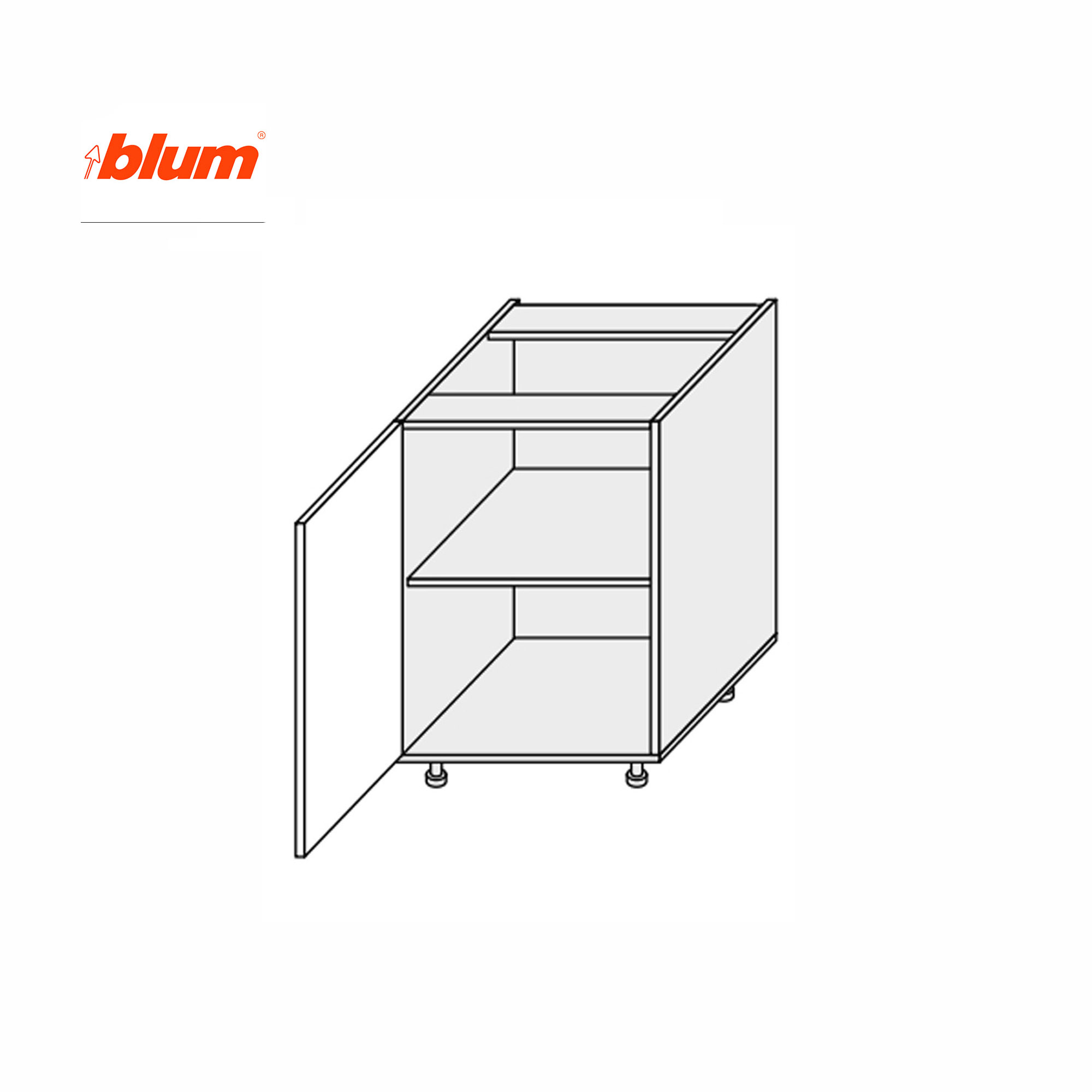 Кухонная секция Мэри нижняя 60Н/820 1дв Pro Blum - Фото