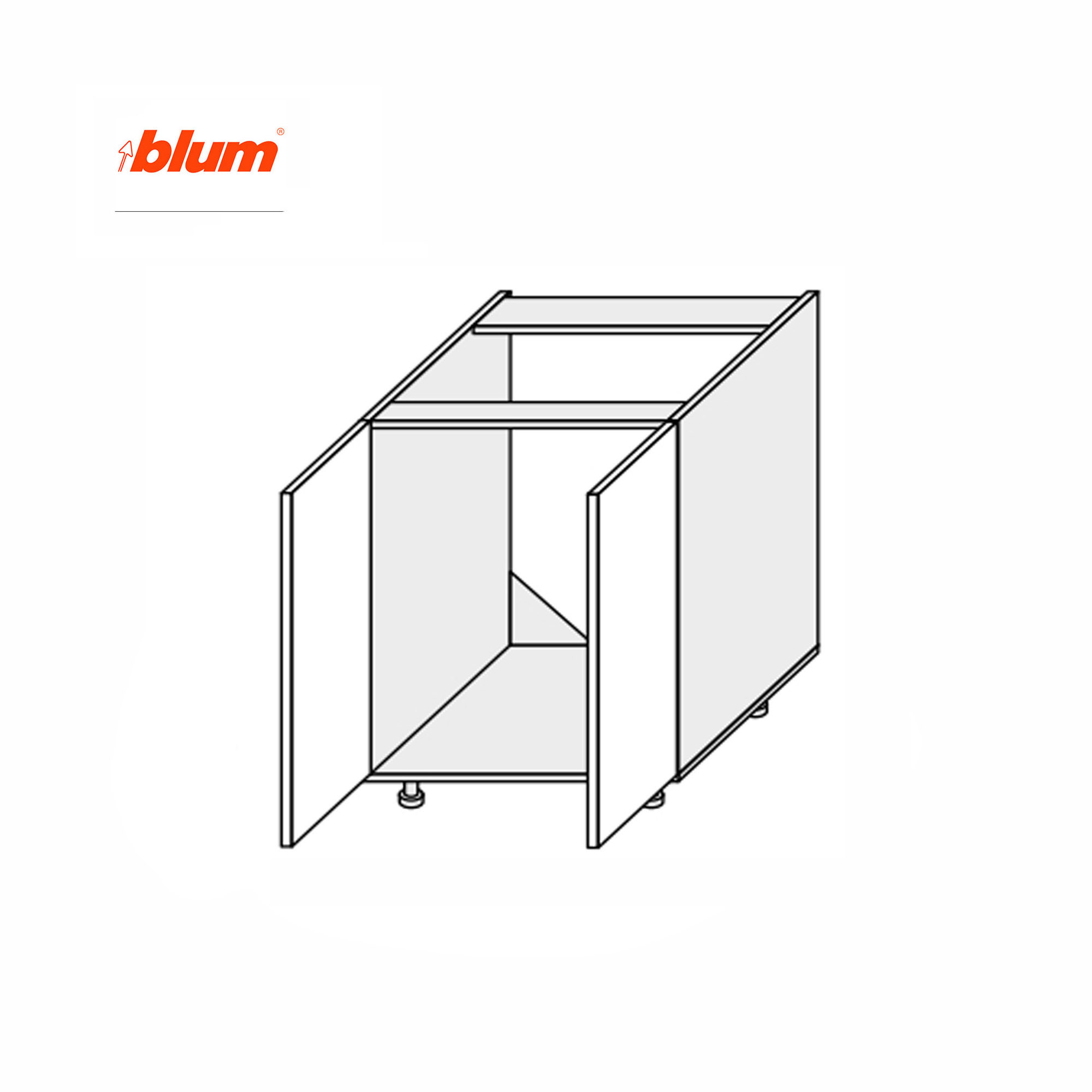 Кухонная секция Мэри нижняя 60НМ/820 2дв Мойка Pro Blum - Фото