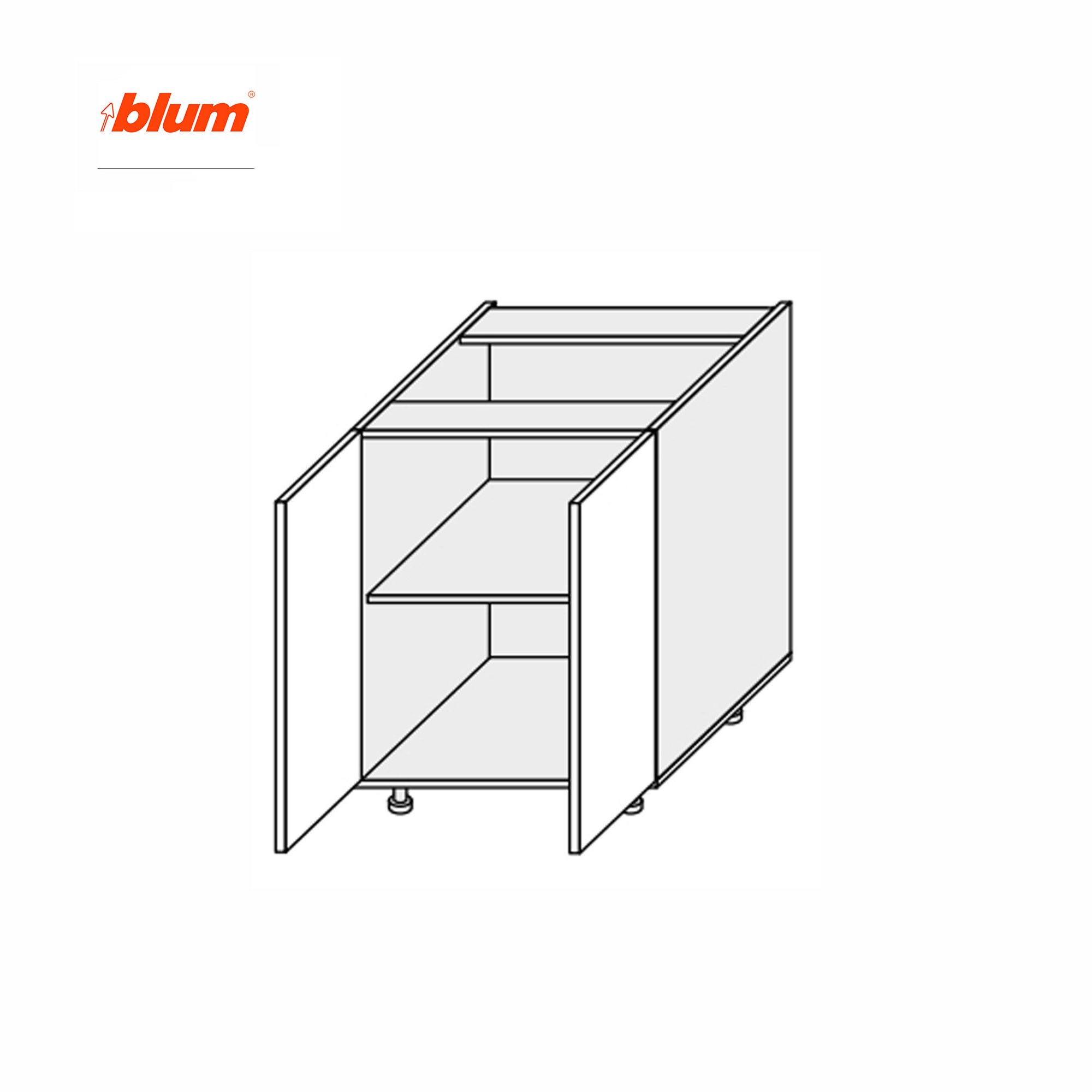 Кухонна секція Мері нижня 80Н/820 2дв Pro Blum - Фото