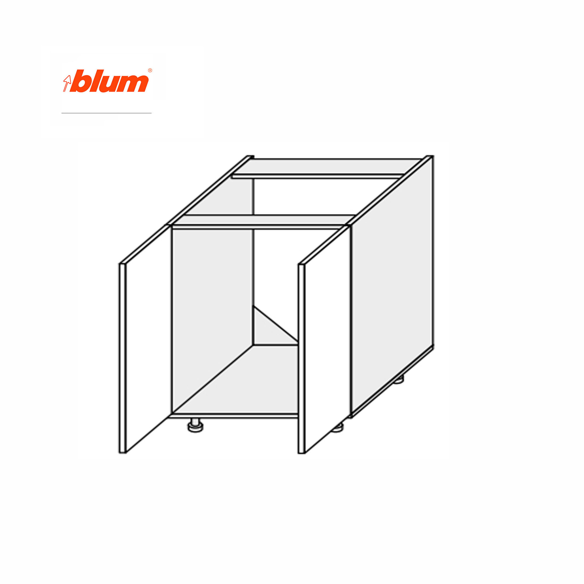 Кухонная секция Мэри нижняя 80НМ/820 2дв Мойка Pro Blum - Фото