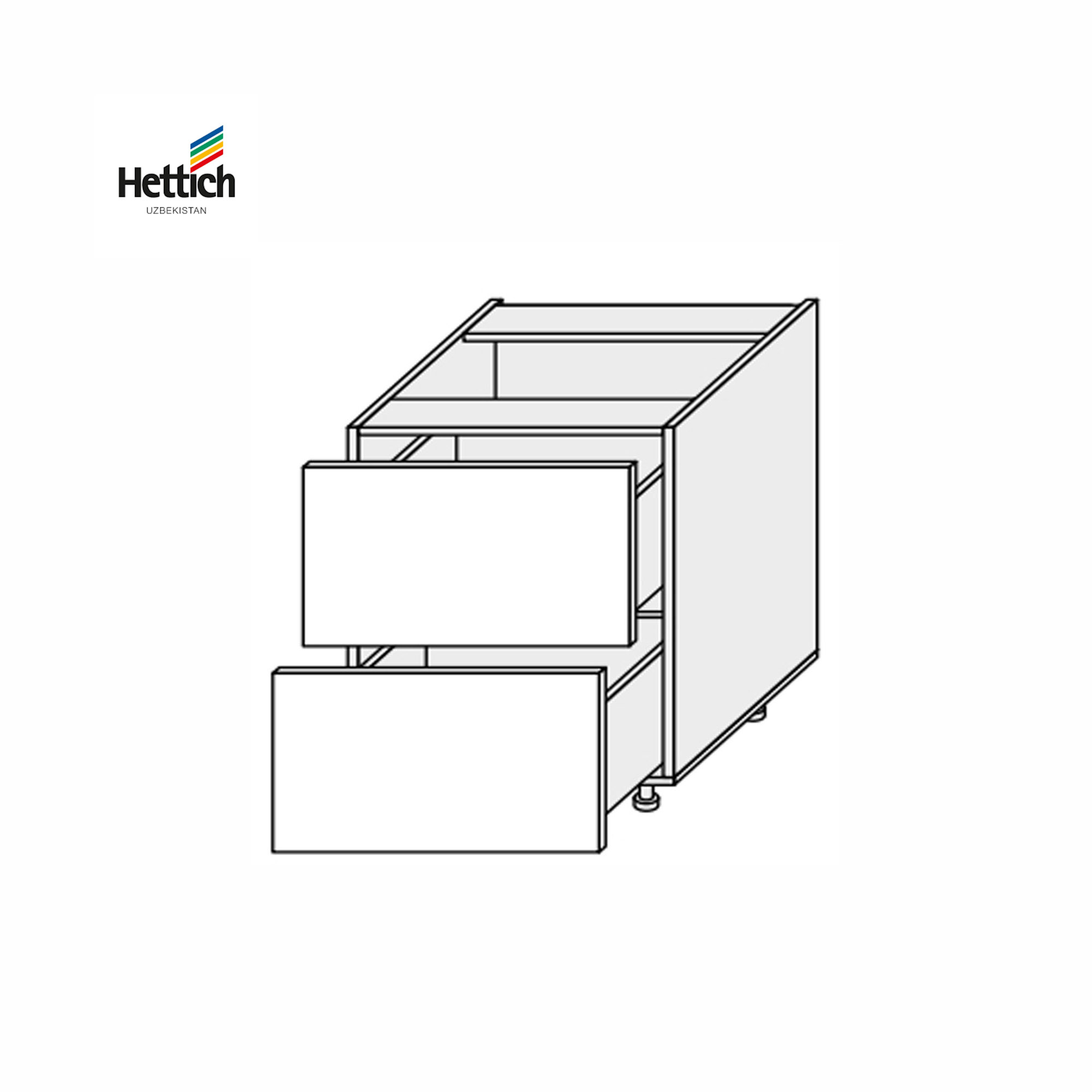 Кухонная секция Мэри нижняя 90Н2ШХ/820 Pro Hettich - Фото