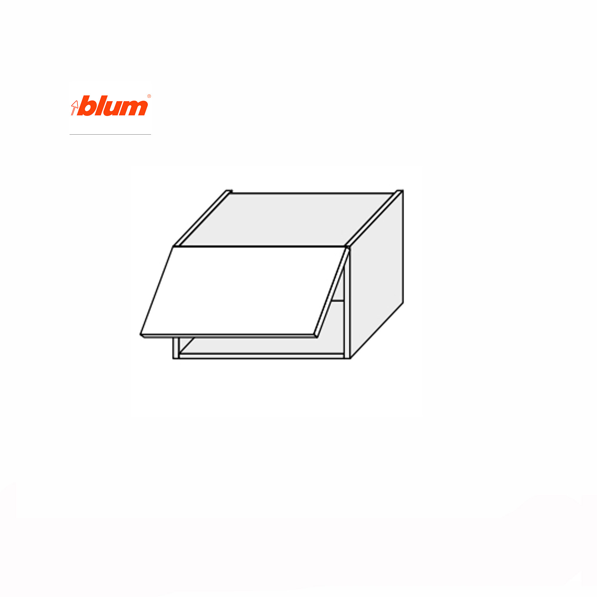 Кухонная секция Мэри верхняя 40В/450 1дв Aventos Pro Blum - Фото