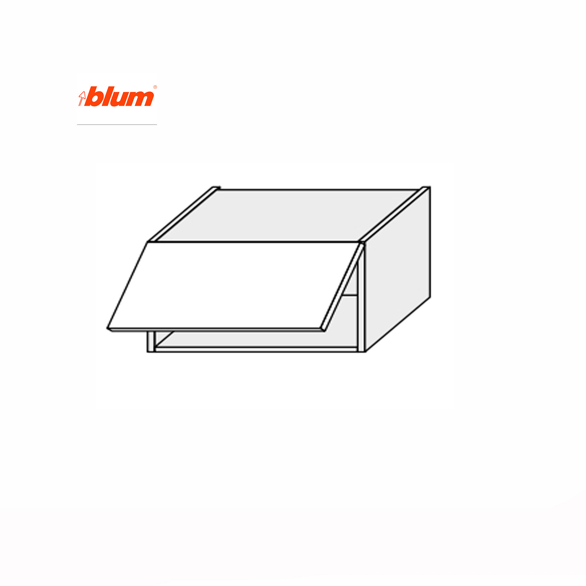 Кухонная секция Мэри верхняя 80В/450 1дв Aventos Pro Blum - Фото