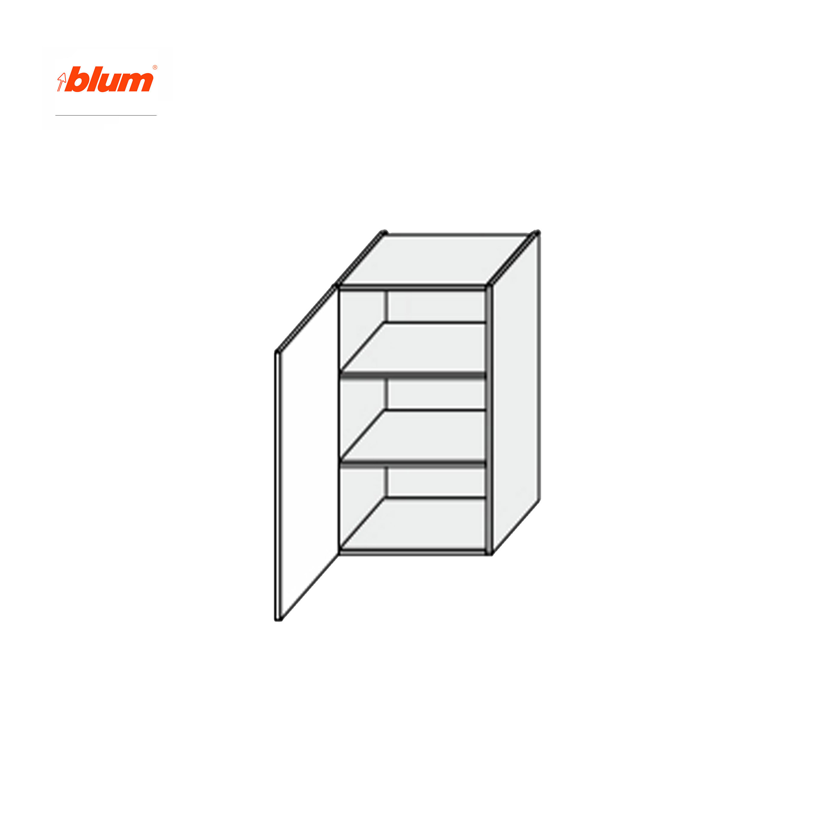 Кухонная секция Мэри верхняя 40В/720 1дв Pro Blum - Фото