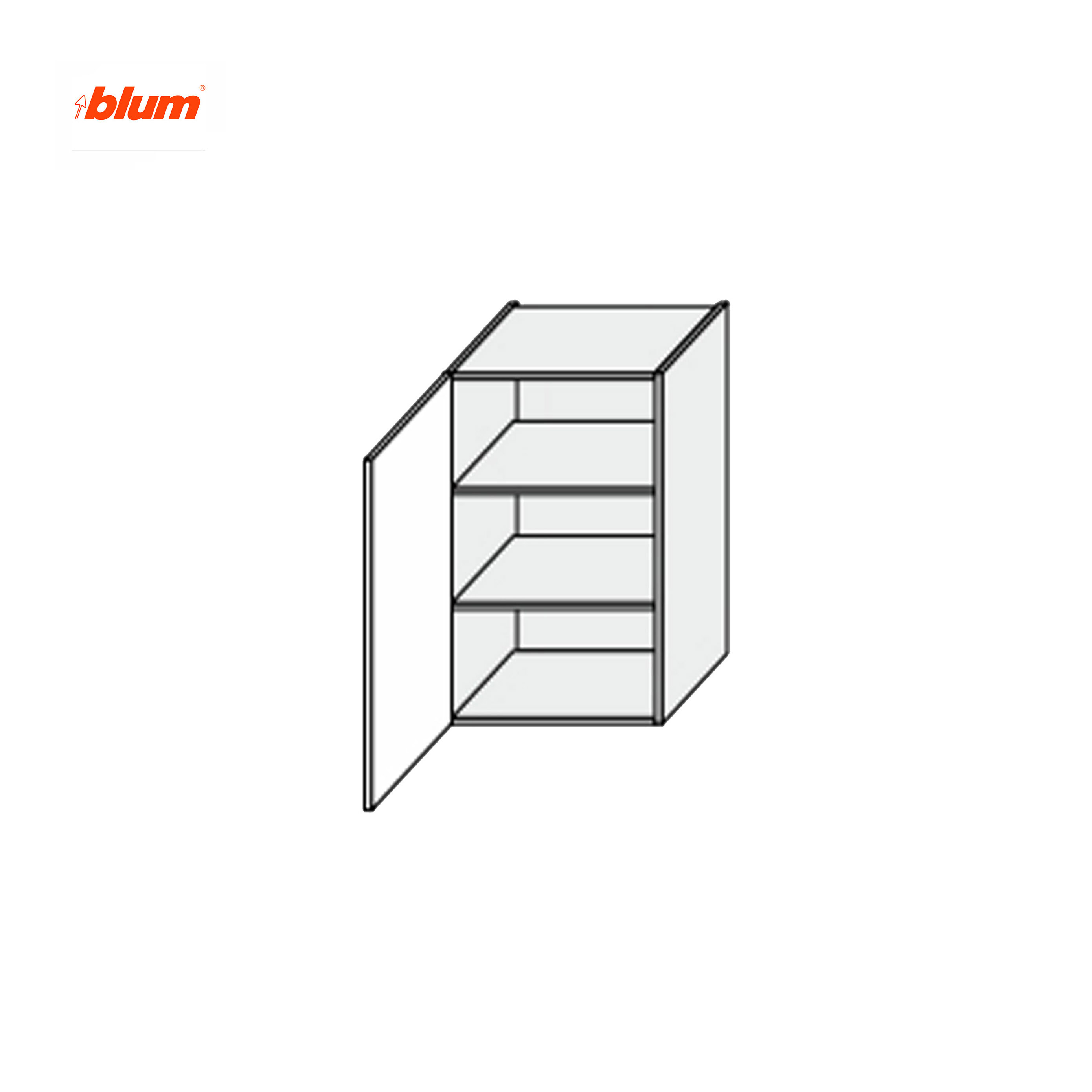 Кухонная секция Мэри верхняя 45В/720 1дв Pro Blum - Фото