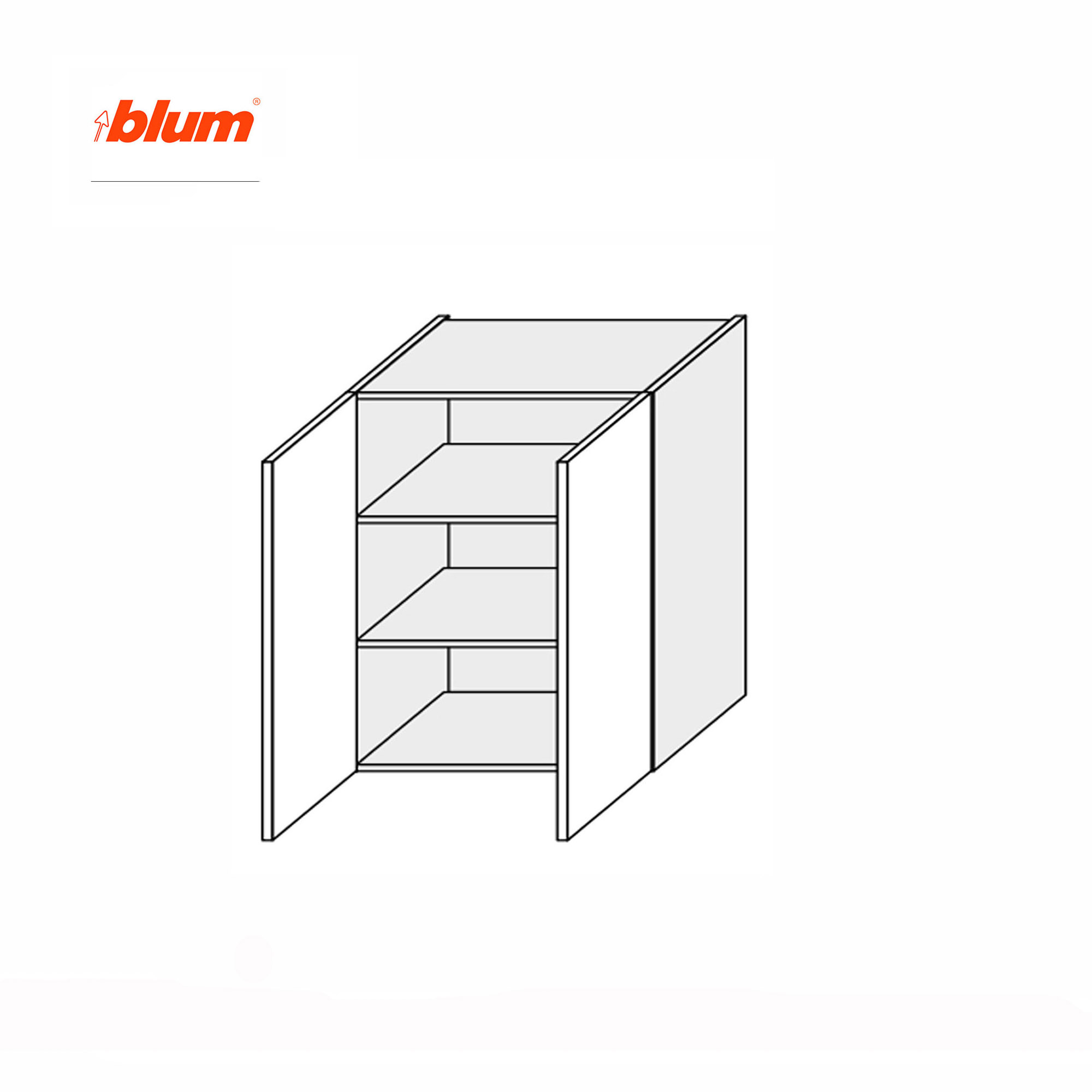 Кухонная секция Мэри верхняя 80В/720 2дв Pro Blum - Фото