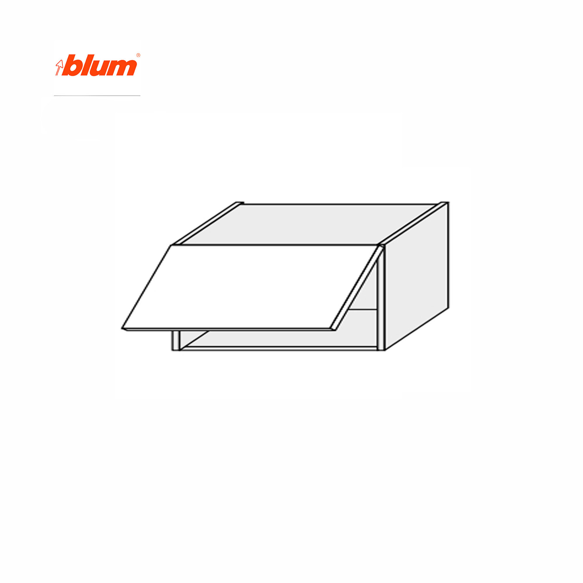 Кухонная секция Валенсия верхняя 80В/360 1дв Aventos Pro Blum - Фото