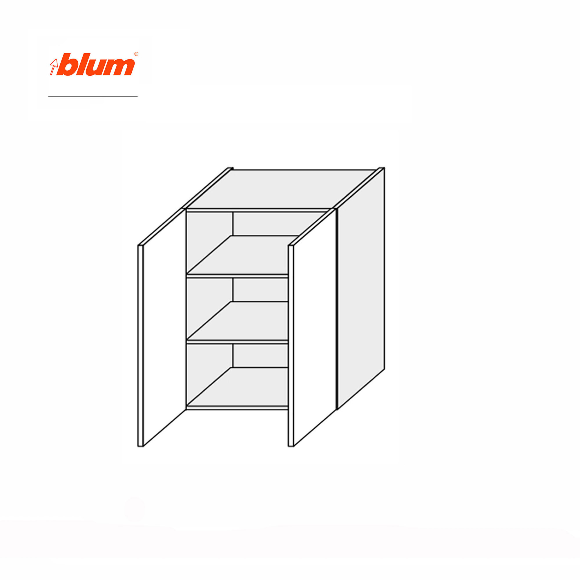 Кухонная секция Валенсия верхняя 60В/720 2дв Pro Blum - Фото