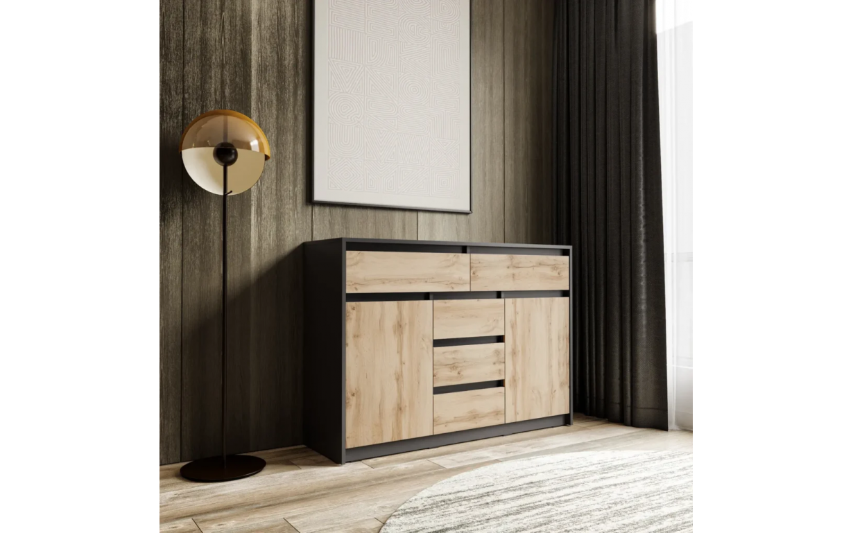 Комод Т227 Антрацит+Апалачі - Фото