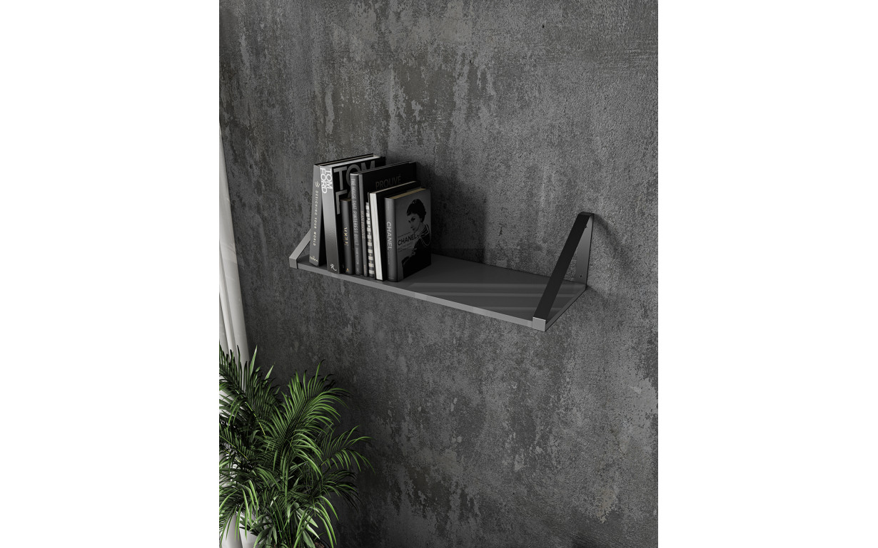 Полка навесная XT 21 антрацит-черный - Фото