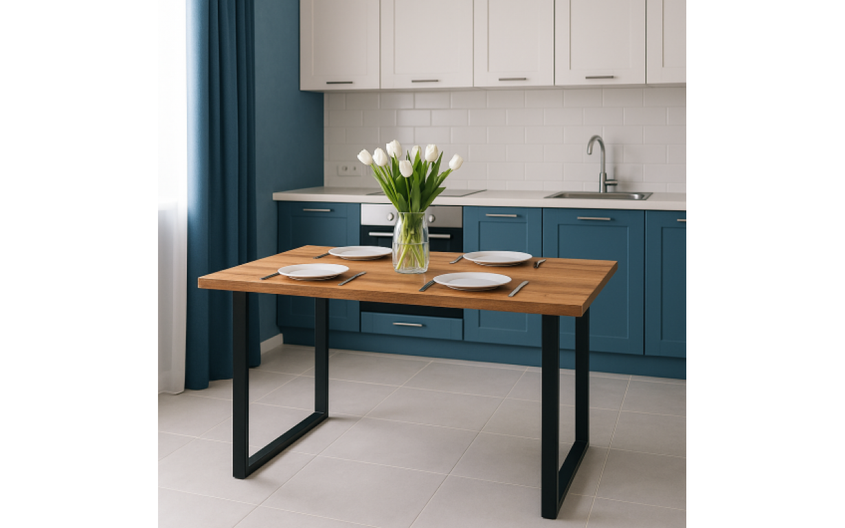 Стіл Бостон 150х80 см / ніжки U (дуб тахо) - Фото