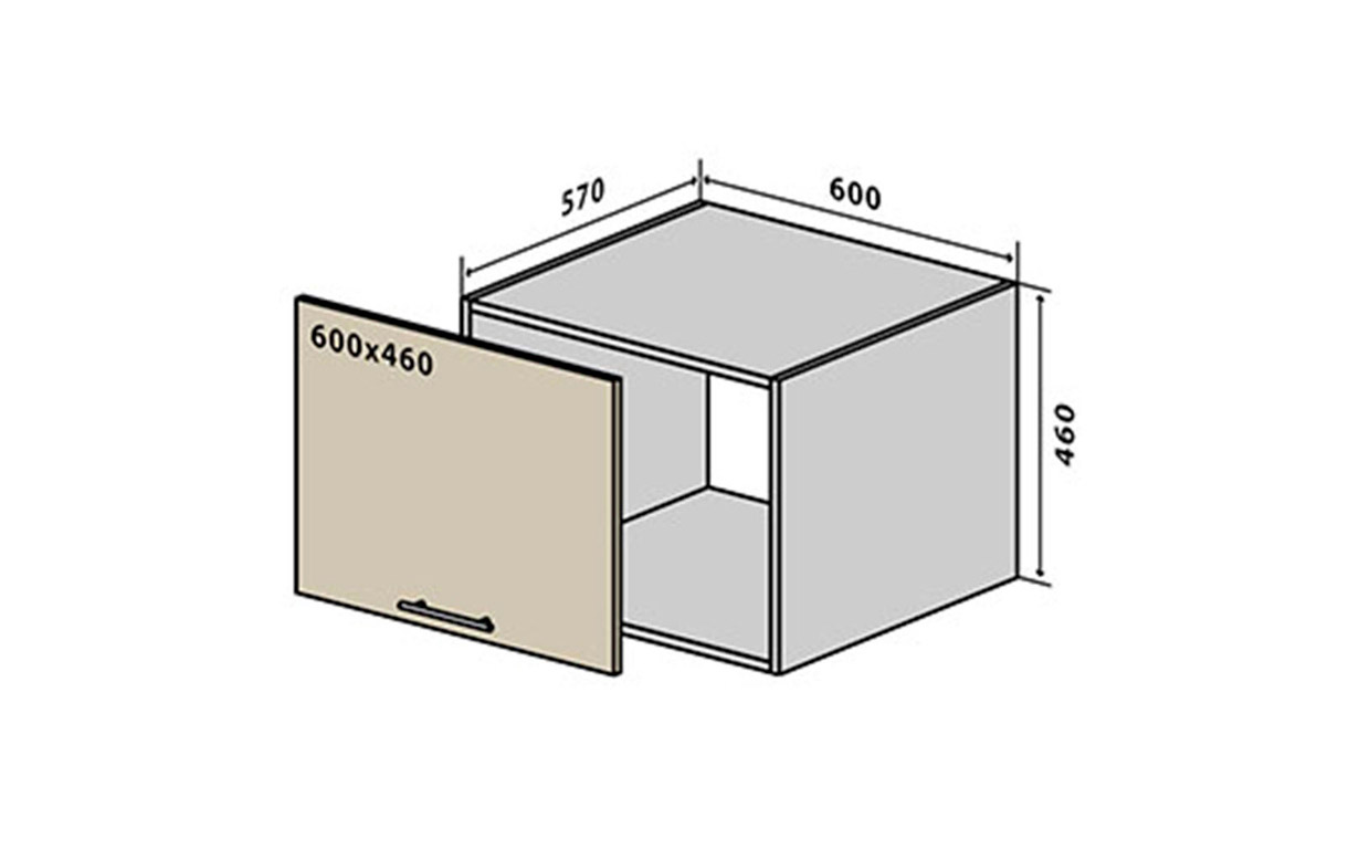 Кухонна секція Модена декор Luxe верхня №76 - Фото