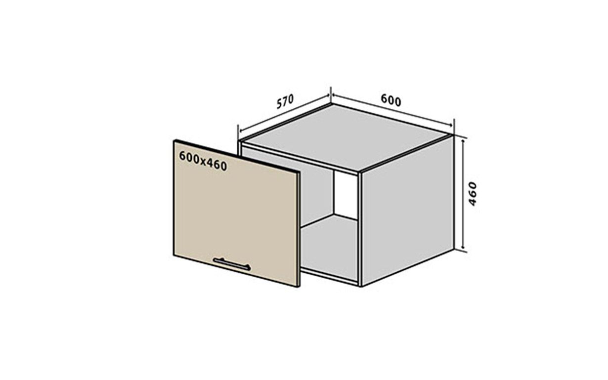 Кухонная секция Модена Luxe верхняя №73 - Фото