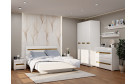 Кровать Бьянко Белый/Дуб апалачи - Фото_1