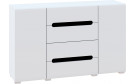 Комод Б'янко 2Д 4Ш Білий/Чорний - Фото