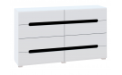 Комод Б'янко 4Ш+4Ш Білий/Чорний - Фото