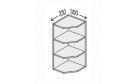 Кухонная секция Лео верхняя 30ВЗК/720 окончание угловое - Фото