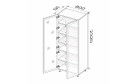 Кухонная секция Витрина Профиль пенал 80П/2320 2дв Pro Blum - Фото_1