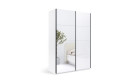 Шафа-купе Міла 1,5х2,1 м (Двері Глянець Білий/Дзеркало) - Фото