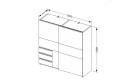 Шкаф-купе  Вильма 2,5 м (двери белый/зеркало) - Фото_1