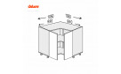 Кухонная секция Мэри нижняя УголН 90° 1050х1050/820 2дв Pro Blum - Фото