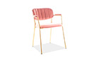 Стул Carlo 2 Velvet pink - Фото