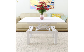 Стіл-трансформер B-Fly Білий діамант/Білі ноги - Фото_3