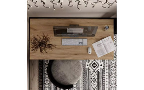 Стіл Brevity Loft Standart Дуб крафт золотий/Чорні ноги - Фото_2