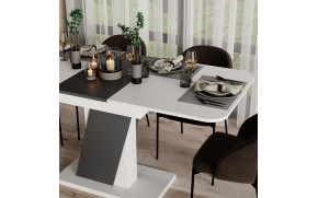 Стол-трансформер Lendi Белый бриллиант/ Графит серый - Фото_6