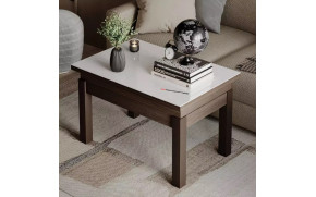 Стол-трансформер B-Fly Glass Дуб винтаж оксид /белое стекло - Фото_4