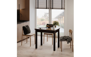 Стіл-трансформер Dinner Glass Венге/с-бежеве скло - Фото_3