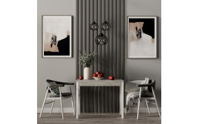 Стіл-трансформер Lunch Ательє світлий/Білі ноги - Фото_3