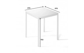 Стол Brevity Loft Mini Белый бриллиант/Белые ноги - Фото_3