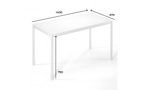 Стол Brevity Loft Standart Белый бриллиант/Белые ноги - Фото_3