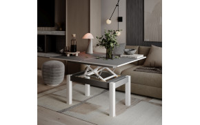 Стіл-трансформер B-Fly Графіт сірий М/Білі ноги - Фото_3