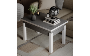 Стіл-трансформер B-Fly Графіт сірий М/Білі ноги - Фото_3