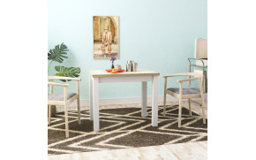 Стіл-трансформер Dinner Дуб сонома/Білі ноги - Фото_2