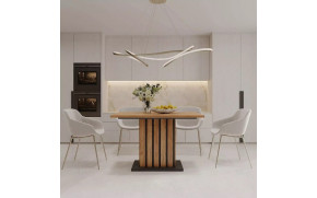 Стол-трансформер Oxford Дуб крафт золотой/Графит серый - Фото_8