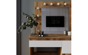 Стіл туалетний Beauty Дуб евок/Білий діамант - Фото_3