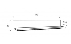 Полка Белен POL140 Дуб травиата/Дуб болотный коричневый - Фото_2