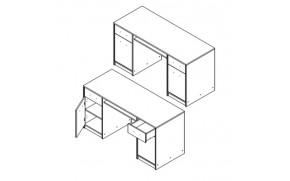 Письменный стол Непо BIU150 Дуб сонома/Дуб сонома - Фото_2