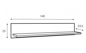 Полиця Белен POL140 Сосна каньйон/Дуб корабельний - Фото_2